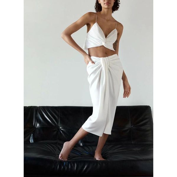 women's tanks & camis women summer pleated knotted casual fashion thin strap female crop sleeveless mujer verano haut femme, White
women's tanks & camis women summer pleated knotted casual fashion thin strap female crop sleeveless mujer verano haut femme, White