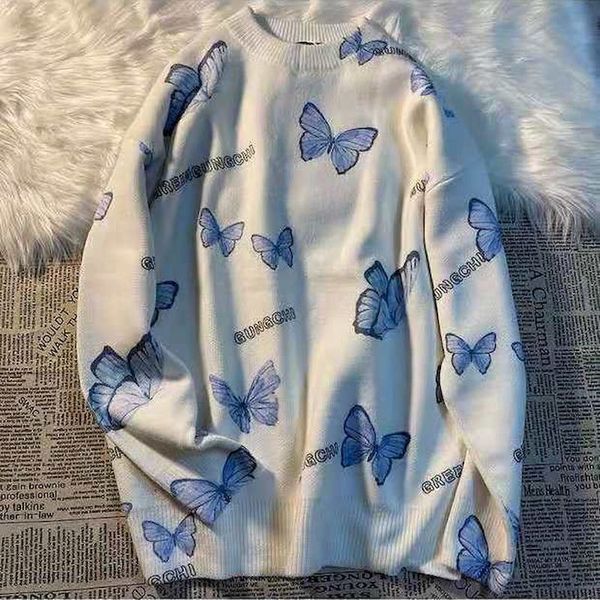 harajuku streetwear sweaters butterfly print knitted jumpers sweater hip hop fashion men and women casual loose knitwear no, Black
harajuku streetwear sweaters butterfly print knitted jumpers sweater hip hop fashion men and women casual loose knitwear no, Black