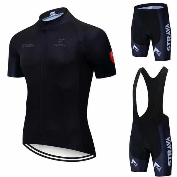 racing sets black strava summer cycling jersey set breathable team sport bicycle mens clothing short bike, Black;blue
racing sets black strava summer cycling jersey set breathable team sport bicycle mens clothing short bike, Black;blue
