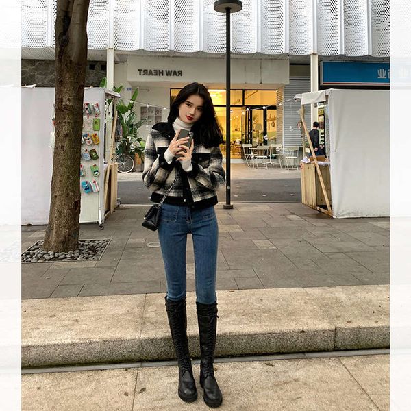 women's jeans winter style waist slim show high pocket pencil small foot boots pants women can 284r, Blue
women's jeans winter style waist slim show high pocket pencil small foot boots pants women can 284r, Blue