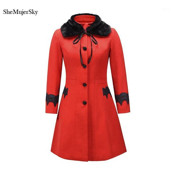 women's wool & blends shemujersky women winter long solid color coat turn-down fur collar jackets 2021 warm lace spliced slim blend coa, Black
women's wool & blends shemujersky women winter long solid color coat turn-down fur collar jackets 2021 warm lace spliced slim blend coa, Black