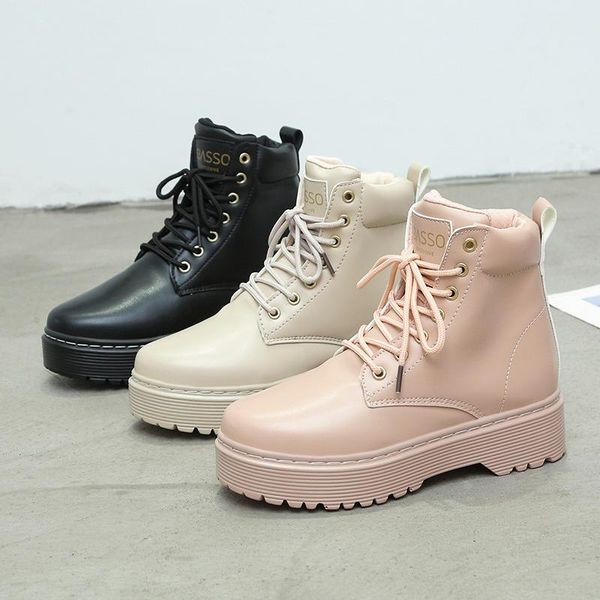 boots 2021 platform women's female pu leather lace-up round toe lady booties autumn winter chunky spole shoes botas mujer, Black
boots 2021 platform women's female pu leather lace-up round toe lady booties autumn winter chunky spole shoes botas mujer, Black