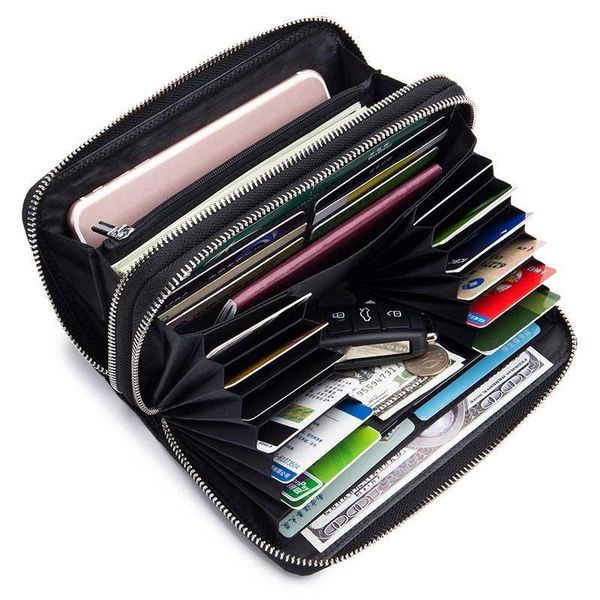 large capacity men's long knitting wallet with rfid multi-card position sheepskin double zipper women ladies wallets, Red;black
large capacity men's long knitting wallet with rfid multi-card position sheepskin double zipper women ladies wallets, Red;black
