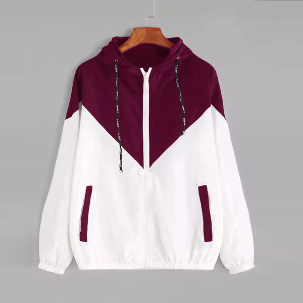 women's jackets autumn two tone windbreaker hooded jacket women long sleeve patchwork casual tracksuits pockets zipper outerwear coats, Black;brown
women's jackets autumn two tone windbreaker hooded jacket women long sleeve patchwork casual tracksuits pockets zipper outerwear coats, Black;brown