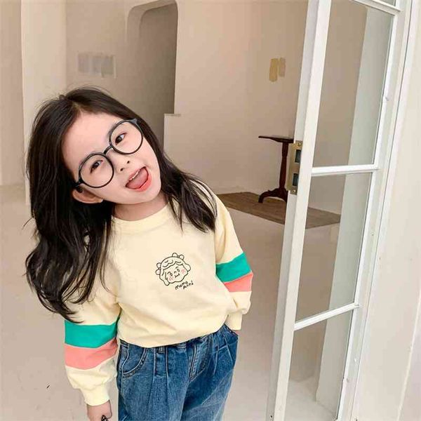 girls cartoon printed patchwork sleeve sweatshirts kids cotton casual long 210708, Black
girls cartoon printed patchwork sleeve sweatshirts kids cotton casual long 210708, Black