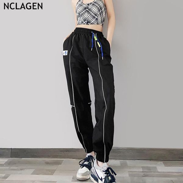 women sweatpants reflective striped patchwork letter harajuku harem pants 2021 street fashion hip hop sudadera trousers women's & capri, Black;white
women sweatpants reflective striped patchwork letter harajuku harem pants 2021 street fashion hip hop sudadera trousers women's & capri, Black;white