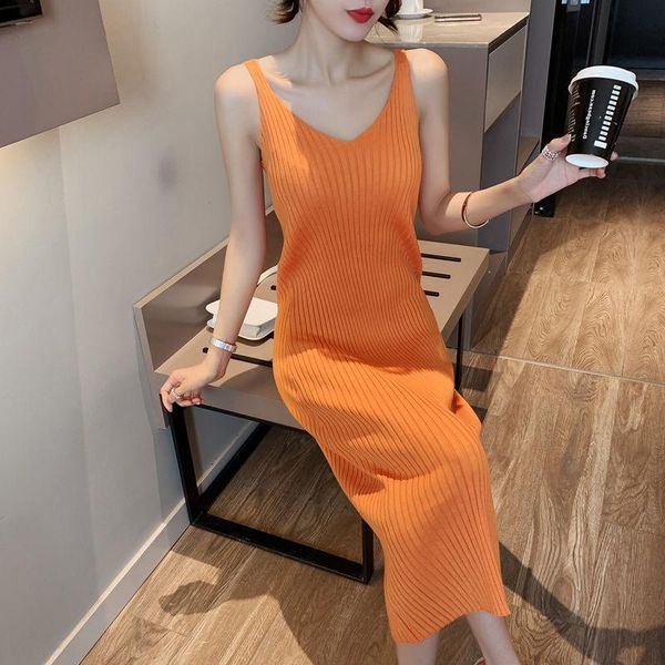 casual dresses 2021summer v neck knitting mid dress women solid color body-con pullovers simple step, Black;gray
casual dresses 2021summer v neck knitting mid dress women solid color body-con pullovers simple step, Black;gray