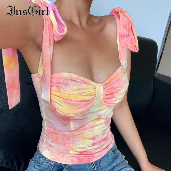 women's tanks & camis summer fashion camisole women tie dye strapless knotted lace up tank ins style chic sweet cute street punk vest, White
women's tanks & camis summer fashion camisole women tie dye strapless knotted lace up tank ins style chic sweet cute street punk vest, White