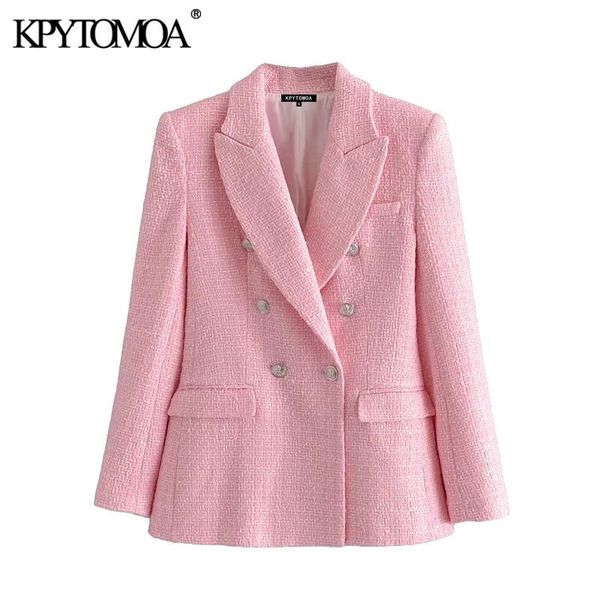 women's suits & blazers kpytomoa women 2021 fashion double breasted tweed check blazer coat vintage long sleeve pockets female outerwea, White;black
women's suits & blazers kpytomoa women 2021 fashion double breasted tweed check blazer coat vintage long sleeve pockets female outerwea, White;black