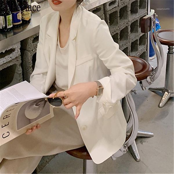 women's suits & blazers summer women fashion office wear basic thin satin coat long sleeve female outerwear chic, White;black
women's suits & blazers summer women fashion office wear basic thin satin coat long sleeve female outerwear chic, White;black