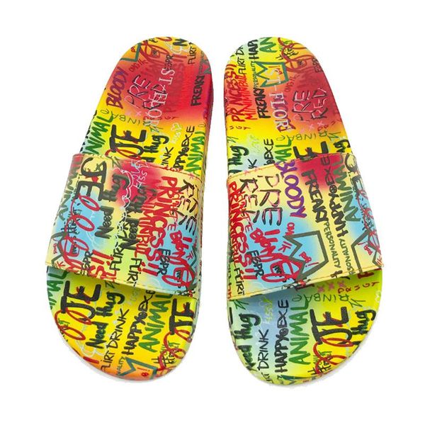 summer style beach slippers women's luxury sandals slides fashion creative graffiti word sslipper female outdoor, Black
summer style beach slippers women's luxury sandals slides fashion creative graffiti word sslipper female outdoor, Black