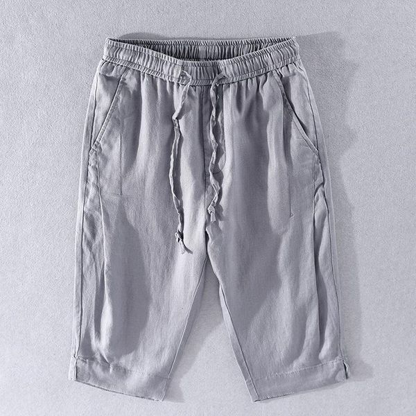 men's pants 7505 calf-length premium linen cotton loose casual comfort breathable sport elastic waist drawstring youth trousers, Black
men's pants 7505 calf-length premium linen cotton loose casual comfort breathable sport elastic waist drawstring youth trousers, Black