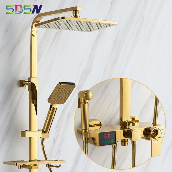 bathroom shower system sdsn gold thermostatic mixer set square rain head luxury digital sets
bathroom shower system sdsn gold thermostatic mixer set square rain head luxury digital sets