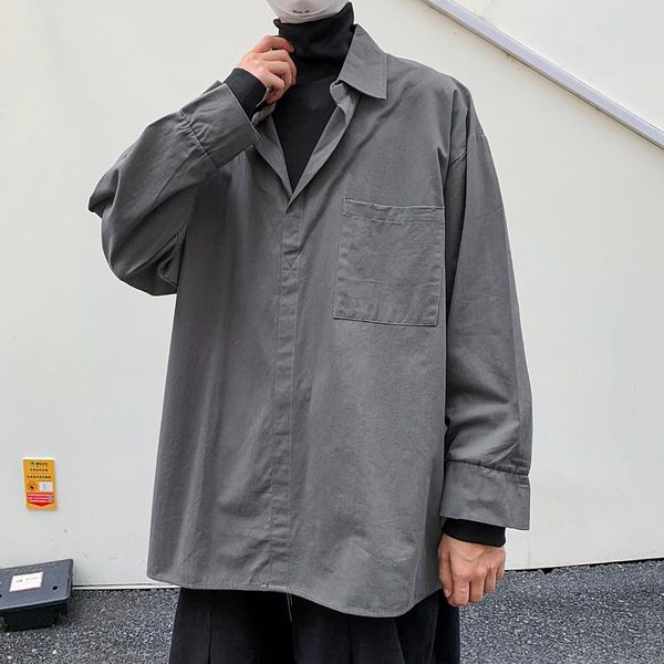 men's casual shirts high collar shirt fashion society mens dress korean loose long-sleeved men fake two-piece pullover -2xl, White;black
men's casual shirts high collar shirt fashion society mens dress korean loose long-sleeved men fake two-piece pullover -2xl, White;black