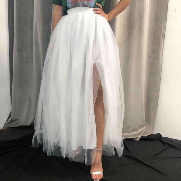 fashion women maxi tulle elastic high waist floor jupes front slit asymmetrical ladies party tutu skirt faldas mujer saia 210416, Black
fashion women maxi tulle elastic high waist floor jupes front slit asymmetrical ladies party tutu skirt faldas mujer saia 210416, Black