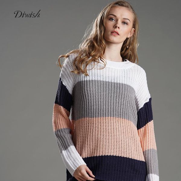women's sweaters diwish sweater women plus size loose striped pullovers long sleeve knitwear 3 colors autumn fashion 2021, White;black
women's sweaters diwish sweater women plus size loose striped pullovers long sleeve knitwear 3 colors autumn fashion 2021, White;black