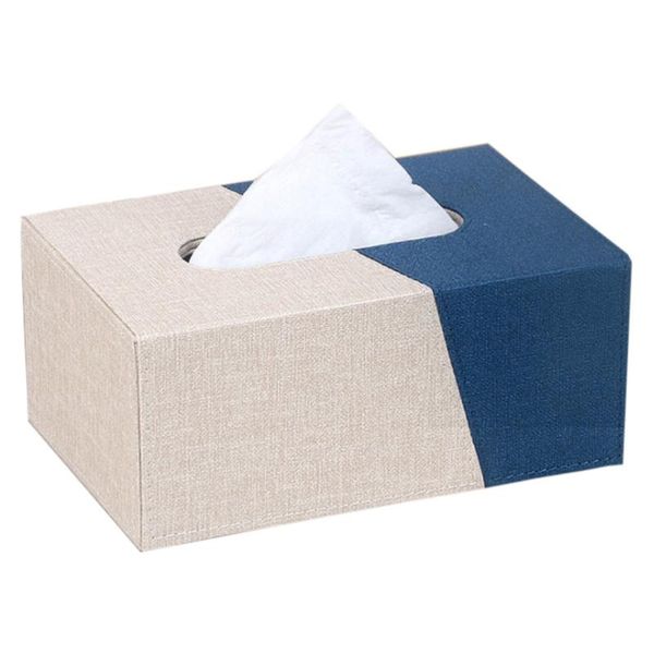 1pc deskleather tissue box napkin case household paper storage for home living room (small size blue+ beige) boxes & napkins
1pc deskleather tissue box napkin case household paper storage for home living room (small size blue+ beige) boxes & napkins