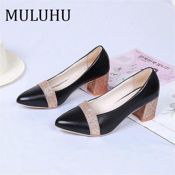 dress shoes muluhu leather woman shallow mouth fashion women high heel shoe spring for lady square heels pumps summer quality, Black
dress shoes muluhu leather woman shallow mouth fashion women high heel shoe spring for lady square heels pumps summer quality, Black