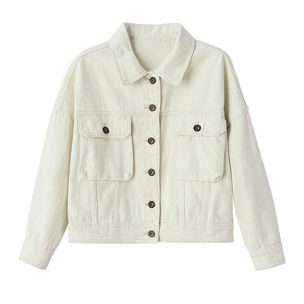 women's jackets indie white denim jacket y2k women chic lapel single breasted loose cowboy 2021 spring autumn fashion sweet outwear, Black;brown
women's jackets indie white denim jacket y2k women chic lapel single breasted loose cowboy 2021 spring autumn fashion sweet outwear, Black;brown