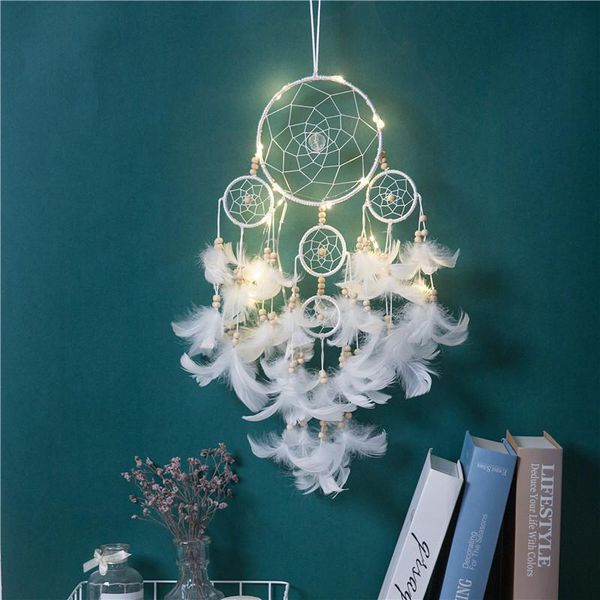 white five rings dream catcher home decoration wedding feather wind chime pendant gift room accessories decorative objects & figurines
white five rings dream catcher home decoration wedding feather wind chime pendant gift room accessories decorative objects & figurines