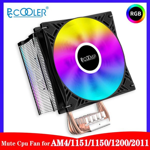 pccooler cpu cooler fan 120mm rgb pwm air-cooled radiator 4 heat pipes cooling pc for am4 lga 2011/2066/1150/ 1151 fans & coolings
pccooler cpu cooler fan 120mm rgb pwm air-cooled radiator 4 heat pipes cooling pc for am4 lga 2011/2066/1150/ 1151 fans & coolings
