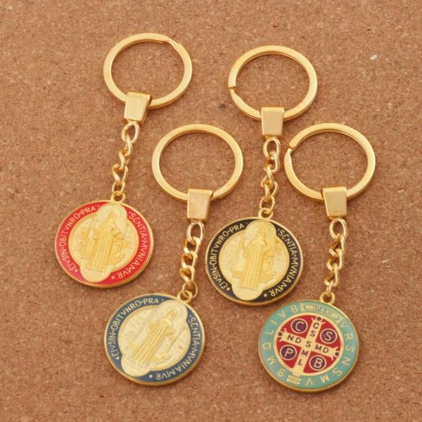 keychains 12pcs enamel st. saint benedict medal keychain patron of travelers and motorists large auto car protection key ring k1668, Silver
keychains 12pcs enamel st. saint benedict medal keychain patron of travelers and motorists large auto car protection key ring k1668, Silver