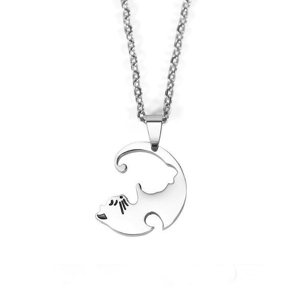 ladies fashion valentine's day cat couple stitching necklace accessories double layer sweater chain chokers, Golden;silver
ladies fashion valentine's day cat couple stitching necklace accessories double layer sweater chain chokers, Golden;silver
