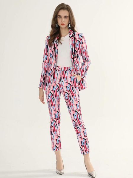 women's tracksuits 2021 spring and summer latest two-piece suit long-sleeved collar striped polka dot calf pants fashion, Gray
women's tracksuits 2021 spring and summer latest two-piece suit long-sleeved collar striped polka dot calf pants fashion, Gray