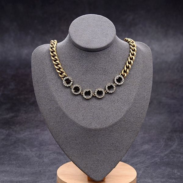 2021 fashion necklaces diamond letter 14k gold link chain necklace bracelet for women party lovers gift hip hop jewelry strings with box, Black
2021 fashion necklaces diamond letter 14k gold link chain necklace bracelet for women party lovers gift hip hop jewelry strings with box, Black