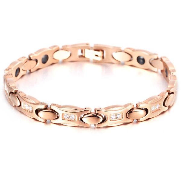 link, chain electroplated titanium steel bracelet rose gold diamond bracelets for women cx17, Black
link, chain electroplated titanium steel bracelet rose gold diamond bracelets for women cx17, Black