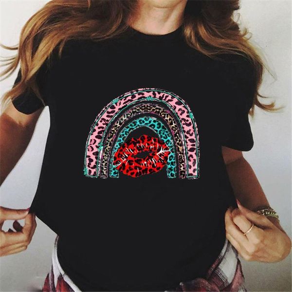 rainbow leopard lips print clothes womens t shirt black femme harajuku summer fashion streetwear, White
rainbow leopard lips print clothes womens t shirt black femme harajuku summer fashion streetwear, White