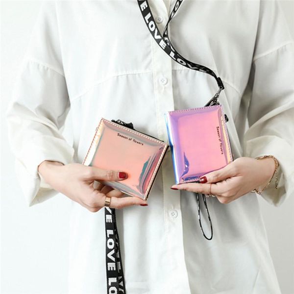 fashion women laser holographic rainbow wallets short cute purse small folding wallet card holder coin, Red;black
fashion women laser holographic rainbow wallets short cute purse small folding wallet card holder coin, Red;black