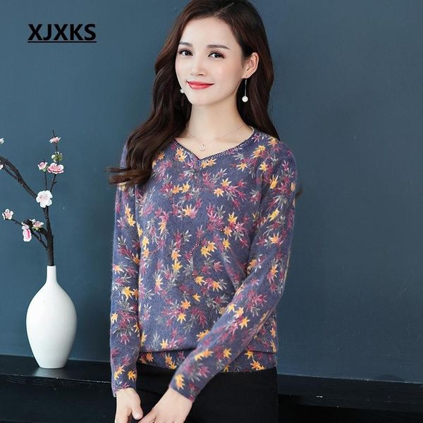 women's sweaters xjxks autumn young women pull efmme modia soft printing comfortable elasticity casual pullover, White;black
women's sweaters xjxks autumn young women pull efmme modia soft printing comfortable elasticity casual pullover, White;black