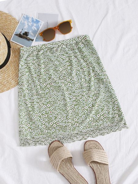 lettuce trim ditsy floral mesh skirt c4ex#, Black
lettuce trim ditsy floral mesh skirt c4ex#, Black