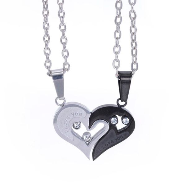 2pcs matching lovers' relationship stainless steel pendant necklaces for valentine's couple puzzle necklace gift girlfriend, Silver
2pcs matching lovers' relationship stainless steel pendant necklaces for valentine's couple puzzle necklace gift girlfriend, Silver