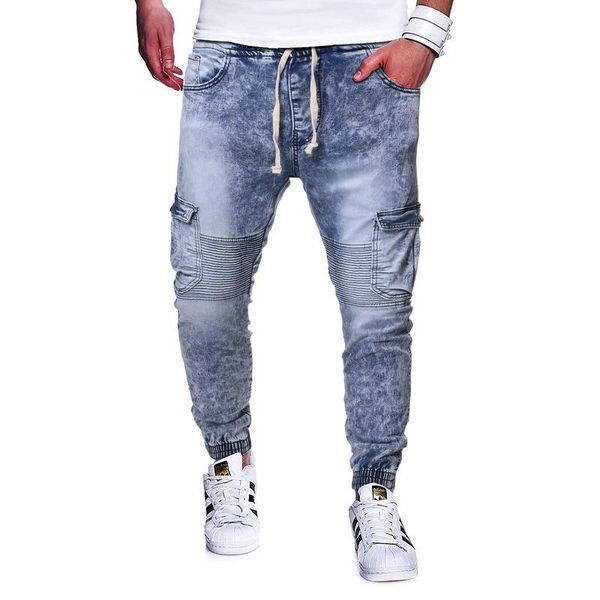 men's jeans 2021 fashion urban european and american denim fabric casual sports pants trousers comfortable, Blue
men's jeans 2021 fashion urban european and american denim fabric casual sports pants trousers comfortable, Blue