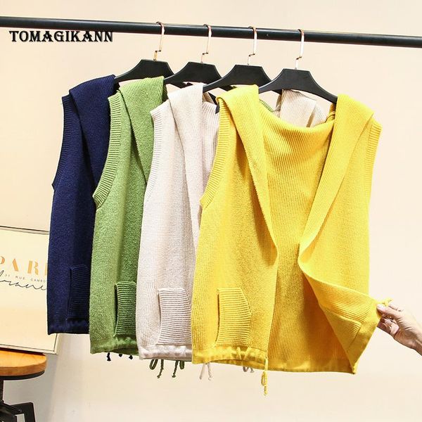 women's vests women sweater 2021 autumn fashion solid sleeveless hooded knitted waistcoat female open stitch plus size vest coat, Black;white
women's vests women sweater 2021 autumn fashion solid sleeveless hooded knitted waistcoat female open stitch plus size vest coat, Black;white