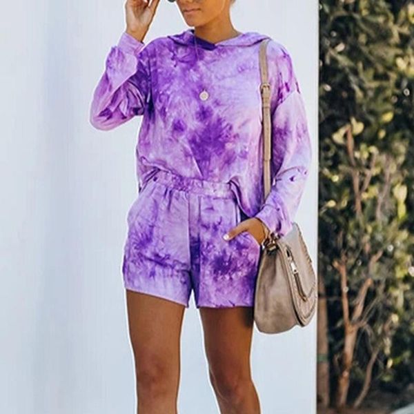 women's tracksuits 2021 summer set tie-dye print sweatshirt bike shorts women fashion casual long sleeve hooded outfits 2 pcs, Gray
women's tracksuits 2021 summer set tie-dye print sweatshirt bike shorts women fashion casual long sleeve hooded outfits 2 pcs, Gray