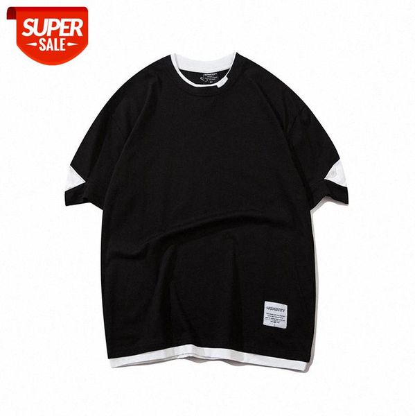 american basic high street printing round neck t-shirt loose simple solid color matching short-sleeved tee male #qt5u, White;black 
american basic high street printing round neck t-shirt loose simple solid color matching short-sleeved tee male #qt5u, White;black