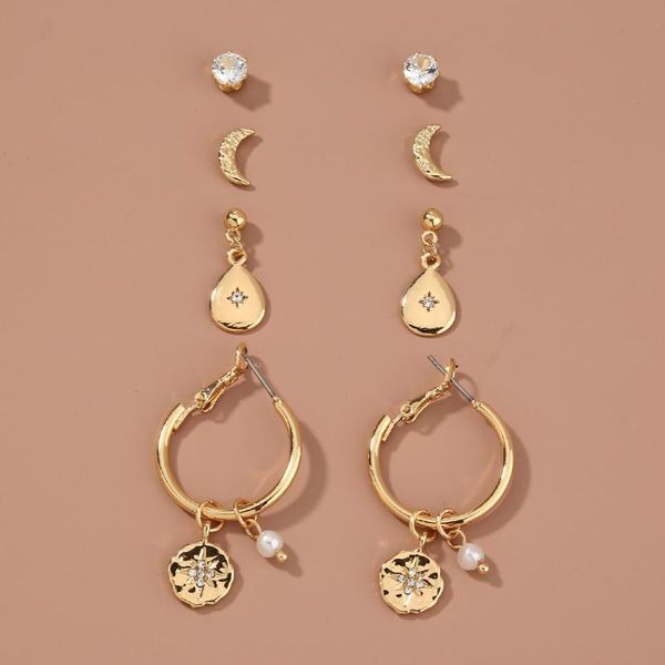 hoop & huggie romad gold color hoops earrings for women cross star moon style combine set girl and wedding jewelry, Golden;silver
hoop & huggie romad gold color hoops earrings for women cross star moon style combine set girl and wedding jewelry, Golden;silver