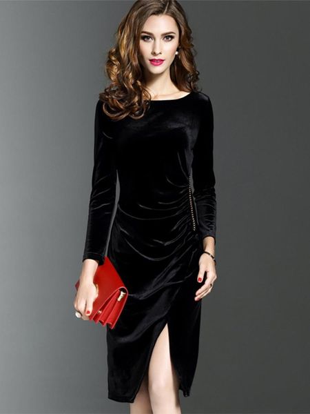 casual dresses autumn 2021 velvet dress women's fashion long sleeve slim fit medium length skirt waist one-step package mail, Black;gray
casual dresses autumn 2021 velvet dress women's fashion long sleeve slim fit medium length skirt waist one-step package mail, Black;gray