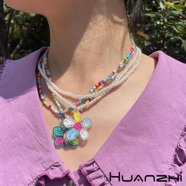 chokers huanzhi 2021 lovely summer double layer resin bead necklace fun graffiti butterfly flower pendant for women girls, Golden;silver
chokers huanzhi 2021 lovely summer double layer resin bead necklace fun graffiti butterfly flower pendant for women girls, Golden;silver