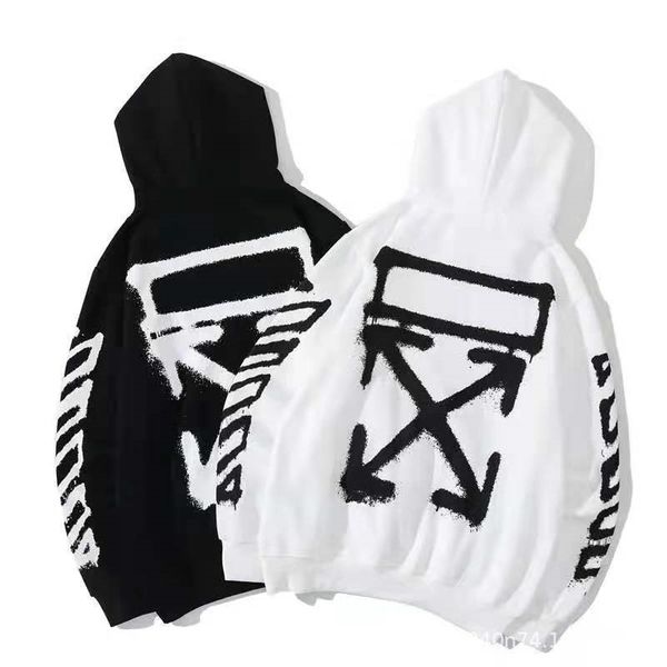 autumn / winter 2021 off arrow print casual hooded plush pullover for men and women, Black
autumn / winter 2021 off arrow print casual hooded plush pullover for men and women, Black