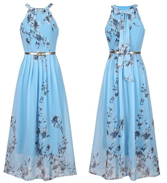 sleeveless chiffon beach long skirt shaposimi round print neck dress, White;black
sleeveless chiffon beach long skirt shaposimi round print neck dress, White;black