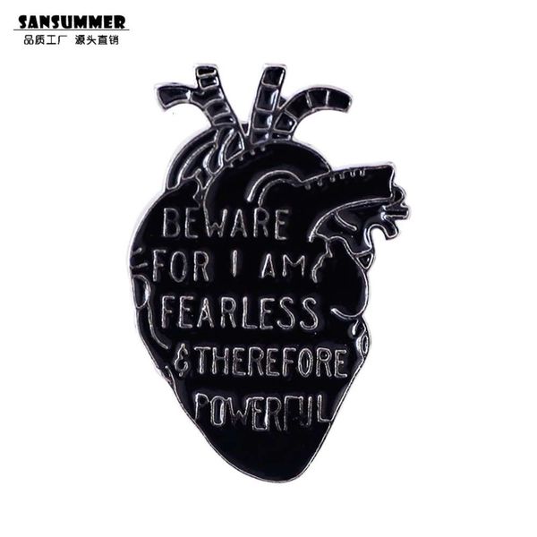 LVN stall creative personality Black Punk heart badge Trend English Pin Brooch 224, Gray
LVN stall creative personality Black Punk heart badge Trend English Pin Brooch 224, Gray