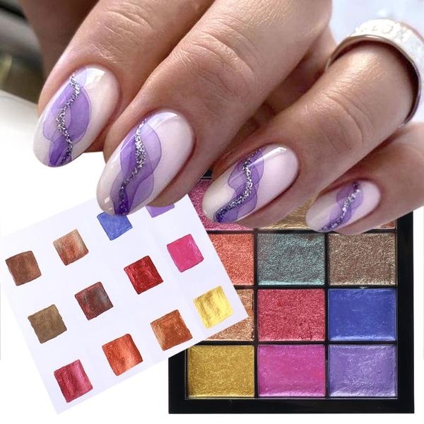 nail glitter colorful aquarelle art watercolor flowers marble painting pigment pearlescent nails powder diy manicure set be1930, Silver;gold
nail glitter colorful aquarelle art watercolor flowers marble painting pigment pearlescent nails powder diy manicure set be1930, Silver;gold