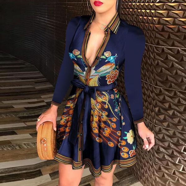 chain print long sleeve womens dress casual bandage mini a line party summer feminias vestidos female sleepwear, Black;gray
chain print long sleeve womens dress casual bandage mini a line party summer feminias vestidos female sleepwear, Black;gray