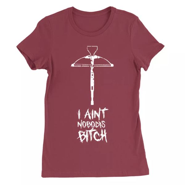 i ain't nobody's bitch womens t-shirt walking dead daryl crossbow rick present, White;black
i ain't nobody's bitch womens t-shirt walking dead daryl crossbow rick present, White;black