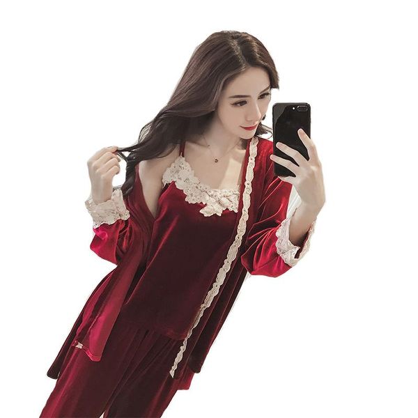 women's sleepwear bathrobe winter women robe flannel pyjamas autumn and warm coral bath velvet suit badjas female robes, Black;red
women's sleepwear bathrobe winter women robe flannel pyjamas autumn and warm coral bath velvet suit badjas female robes, Black;red