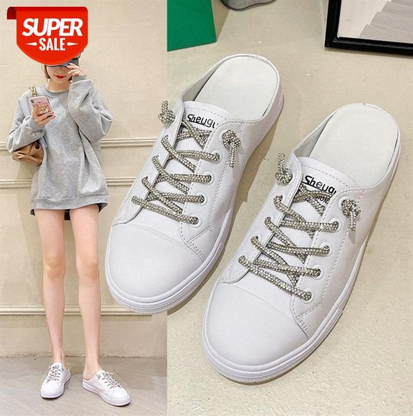 women's first layer cowhide half-drag white shoes, round head flat-bottom comfortable and breathable slippers #je52, Black
women's first layer cowhide half-drag white shoes, round head flat-bottom comfortable and breathable slippers #je52, Black